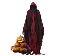 Capa de Halloween con Capucha | Capa con Capucha Unisex para Adultos, para Cosplay, Casa del Terror, Fiestas y Eventos