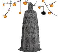 Capa de Halloween con capucha - Capa larga de Halloween para adultos, disfraz de cosplay de All Hallows' Eve Rags Robes | Traje de rol transpirable para mujeres, hombres y niños