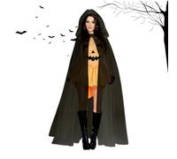 Capa de Halloween con capucha - Herramienta multifuncional para instalar grifos de lavabo | Disfraz largo de fantasma | Capa de mago | Capa transparente de tul | Umhan transparente