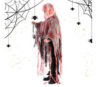 Capa de Halloween con capucha Traje De Cosplay Retro Gótico De Miedo, rojo, Se référer au descriptif