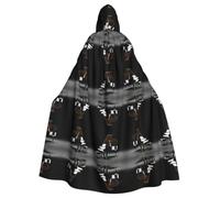 Capa de Halloween con estampado de flor de melocotón para adultos | Disfraz de Halloween con capucha para fiestas temáticas, bailes, carnavales y eventos de disfraces.