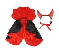 Capa de Halloween para mascotas, capa ajustable de gato vampiro, ropa de cosplay de Halloween, capa colorida para mascotas con cuerno para perros pequeños y medianos y gatos