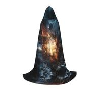 Capa de mago de Halloween con estampado de explosion of the earth S | Disfraz de fiesta temática | Capa de cosplay para adultos y jóvenes | Tallas S, M, L