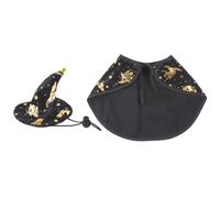 Capa De Mago Gato, Capa De Mago Gato De Halloween Pet Cpe | Divertido Disfraz De Capa De Vampiro Para Mascotas De Halloween | Diseño De Impresión Dorada Para De Cosplay