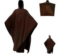 Capa de manta de gran tamaño, sudadera con capucha unisex de ajuste holgado, sudadera con capucha para hombres y mujeres, poncho acogedor, marrón oscuro, talla única