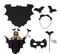 Capa de Murciélago Niños 4PCS, para Halloween Carnaval Cosplay Disfraces