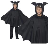 Capa De Murciélago Vampiro Negra Para Niños Y Niñas Disfraz De Halloween Nuevo