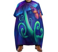 Capa de Peluqueria Arte mágico psicodélico de hongos, Unisex Salón Delantal de Peluquero Fácil de limpiar Barber Cape para Adultos peloestilo 140X168cm