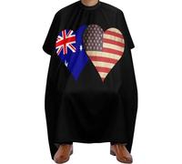 Capa De Peluquería Australian And American Flag Capa Peluqueria Antiestática Capa De Barbero Ajustable Capas Para Peluqueria Para Cutting Hair Hairstylists Barberías 140x168cm