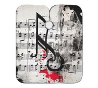 Capa De Peluquería Nota Musical Salpicada En Música Bata Peluqueria Unisex Impermeable Con Cierre De Botones Bata Para Barberías, Para Cortes Y Teñidos, Hombres, Barberías, 140×168cm