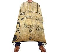 Capa De Peluquería Notas De Música Para Piano Bata Peluqueria Unisex Ajustable Antiestático Bata Para Barberías, Para Hombres, Barberías, Cortes Y Teñidos, 140x168cm