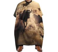 Capa De Peluquería Ñus, Fauna Salvaje Africana Para 140X168CM