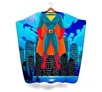 Capa de peluquería para niños, original Barbermood, capa de peluquería profesional, capa de corte de pelo, 90 cm x 120 cm, impermeable, transpirable, ajustable, lavable, azul, 90 cm x 120 cm