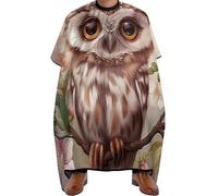 Capa De Peluquería Profesional Lindo Búho De Flower Capa Peluquerías Ajustable Personalizada Delantal, Para Cortes Y Teñidos, El Cabello, Barberías, 140x168cm