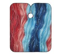 Capa De Peluquería Profesional Resumen Rojo Y Azul Delantal Ajustable Con Cierre De Botones Capas Para Peluqueria, Para Peinados, Hombres, Hogar, 140×168cm