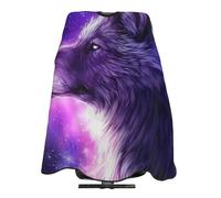 Capa De Peluquería Profesional Universo Galaxia Lobo Mágico En El Espacio Bata Peluqueria Unisex Antiestático Ajustable Delantal De Peluquero, Para Peinados, Barberías, Hombres, 140x168cm