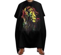 Capa De Peluquería Rasta Reggae Music Jamaican Lion Capas Para Peluqueria Ajustable Capa De Barbero Proteger Capa De Corte Peluqueria Para Barberías Hairstylists Cutting Hair 140x168cm
