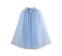 Capa de Princesa Colorida - Capa de Tul con Lentejuelas Brillantes para Disfraces de niñas, Disfraces de Halloween, Carnaval, Fiesta de cumpleaños, Cosplay e623