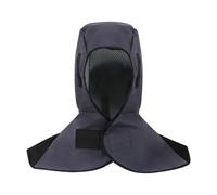 Capa de soldadura con capucha, forro de malla transpirable, resistente a la abrasión, cubierta de alta temperatura, capa protectora para entorno de trabajo con cuello ajustable