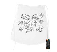 Capa de SUPERHÉROE para Colorear, con 4 Ceras Incluidas. Lote DE 20 Unidades. Regalos para cumpleaños niños, colegios, guarderías y Fiestas Infantiles.