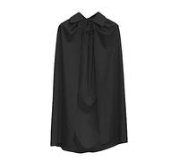 Capa de vampiro de Halloween para adultos y niños, capa larga de bruja negra con capucha, disfraz gótico de la parca, bata de fiesta de cosplay para casa embrujada (negro puro), gris, M