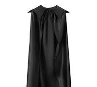 Capa de vampiro negra con cuello alto, 150 cm