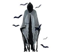 Capa espeluznante de Halloween con capucha, capa de bruja de Halloween para mujer, Parca espeluznante, cosplay, capa espeluznante con capucha, disfraz de Scream reutilizable para juegos de rol