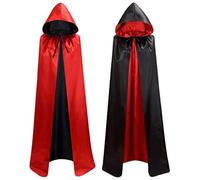 Capa fina de Halloween bicolor con capucha unisex disfraz de escenario espeluznante juego de rol histórico abrigo casual versátil para eventos góticos