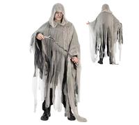 Capa gótica con Capucha - Capa Medieval, Túnica Ajustable de Longitud Completa, Ropa Exterior Espeluznante Vintage, de Disfraz renacentista, Traje de Halloween Negro Unisex / para Mascarada Cos