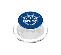 Capa gráfica náutica de la Rueda de Barco Vintage Mayo Nueva Jersey PopSockets PopGrip para MagSafe
