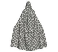 Capa gris cuadrilóbulo para fiesta de Halloween para adultos, elegante túnica de mago con capucha con temática de calabaza, disfraz de cosplay