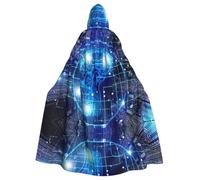 Capa larga con capucha de cerebro de inteligencia artificial, disfraz medieval de Halloween, para adultos, cosplay, para hombres y mujeres