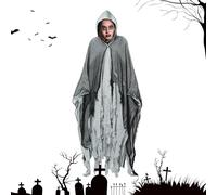 Capa Medieval De Halloween - Disfraz De Capa Medieval De Halloween Para Adulto | Capa De Halloween De Horror | Disfraz De Cosplay Con Capucha | Decoración Del Hogar Embrujada Para Un Ambiente H