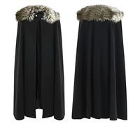 Capa medieval de tela de lana para mujer y hombre, disfraz de cosplay de Uzui Tengen, Negro, XXL