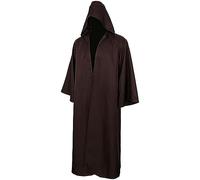Capa Medieval Hombre, Capa Negra con Capucha Adulto Larga Halloween Estilo Gótico con Cuello Alto Túnica Capa Disfraz De Vampiro De Poliéster Fiesta Temática O Cosplay Oscuro