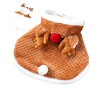 Capa navideña para mascotas: divertida capa fría y cálida para gatos, lindos accesorios para disfrazar a gatitos y cachorros, adorable ropa para mascotas navideñas, cosplay de renos para mascotas, pre