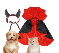 Capa para Mascotas de Halloween, Capa de Vampiro Gato - Capa de Gato Vampiro Ajustable - Capa para Perro, Ropa de Cosplay de Gato para Fiesta, Mascarada, Carnaval, Accesorios fotográficos