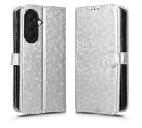 Capa para Samsung Galaxy A37, Estuche de teléfono móvil de patrón Pintado, [Protección Completa] [Ranura Tarjeta][Función Soporte] Funda para Samsung Galaxy A37-Plata