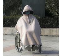Capa para silla de ruedas, resistente al viento, capa para silla de ruedas con capucha, poncho de invierno, manta de invierno para todo el cuerpo, forro polar, forro polar para clima frío.
