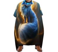 Capa Peluqueria Arte mágico y genial del zorro, Unisex Salón Delantal de Peluquero Profesional Capa Peluquería para Corte de Pelo Adultos 140X168cm