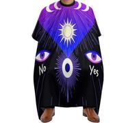 Capa Peluquería Tablero mágico gótico, lunar, sol, estrella, oscuro, místico, psicodélico, de brujas, Impermeable Salón Delantal de Peluquero Profesional Capa de Barbero para Casa 140X168cm