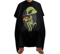 Capa Peluquería Un Extraterrestre Comiendo Pizza Ajustable Capas De Cortar Pelo Impermeable Capa De Barbero Para Cabello Peluquero Peloestilo