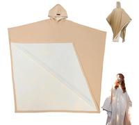 Capa pesada con capucha extra larga, manta arcana, sudadera de gran tamaño, manta con mangas, súper suave, cálida, suelta, capa con capucha para mujeres y hombres, albaricoque, 1