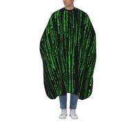 Capa profesional de corte de pelo con cuello ajustable de gran tamaño con números verdes, capa de peluquería para hombres, mujeres y niños