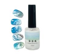Capa : protector de uñas de fijación prolongada, esmalte con textura de onda brillante, cubierta de estilo de armadura líquida, de belleza de profesional para la punta de los