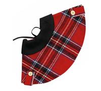 Capa roja y negra con motivos de tartán para perros Croci