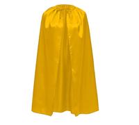 Capa Superheroe Superheroina para Adolescente y Adulto Hombre Mujer Satin con Brillo Super-man Bat-man Flash (M/140CM, Capa Satin Amarillo)