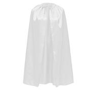 Capa Superheroe Superheroina para Adolescente y Adulto Hombre Mujer Satin con Brillo Super-man Bat-man Flash (M/140CM, Capa Satin Blanco)