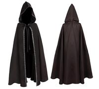 Capa unisex con capucha, disfraz de Halloween, capa con capucha, abrigo mágico con cordones, chaqueta gótica, disfraz medieval, uniforme para fiesta de Halloween