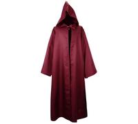 Capa unisex de guerrero galáctico, disfraz de Halloween, capa con capucha, capa roja de brujo, capa de manga larga, abrigo renacentista, capelet gótico, disfraz medieval para adultos, fiesta de